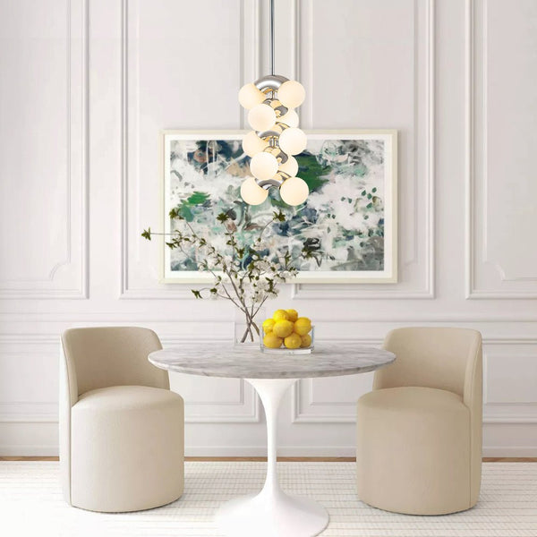 Caeluvox Pearl Tiered Milky Glass Pendant Light