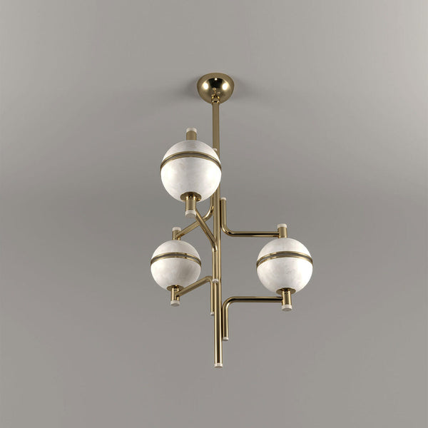 Alabaster Orbital Suspension Chandelier | CLJY0219