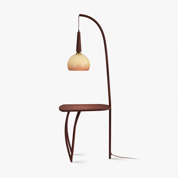 Cantilever Wood Accent Floor Lamp
