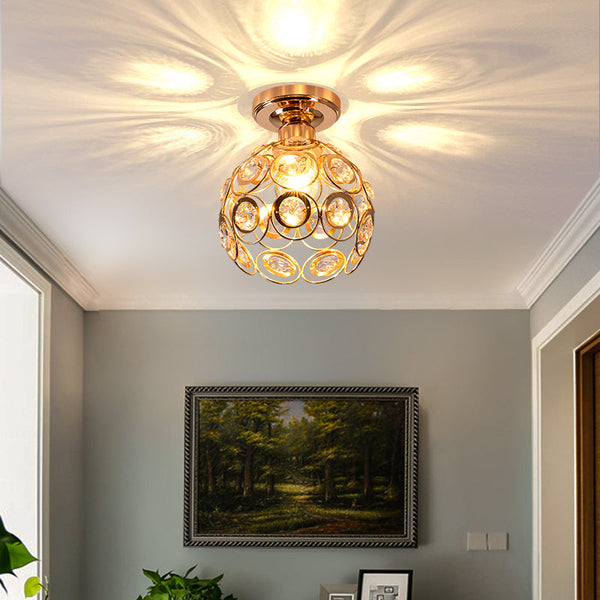 Art Gold Creative Glass Hallway Ceiling Lighting