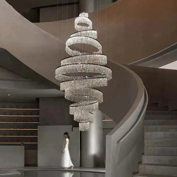 Luxury Crystal Grand Staircase Chandelier