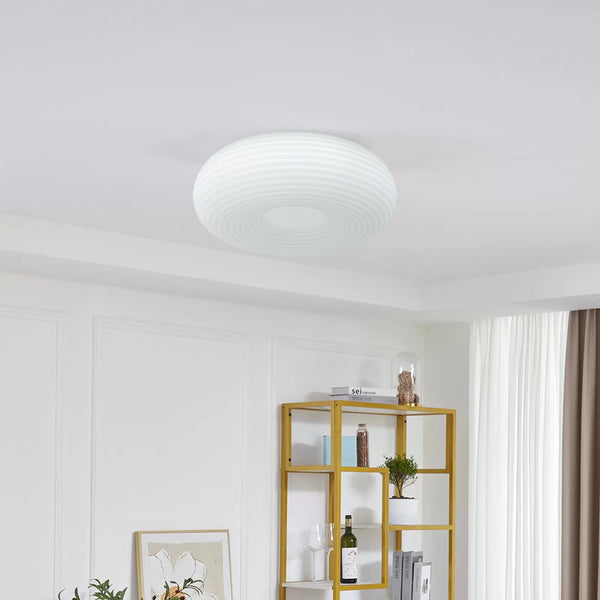 Arisha Flush Mount Ceiling Light Modern, Metal/, White, Bedroom