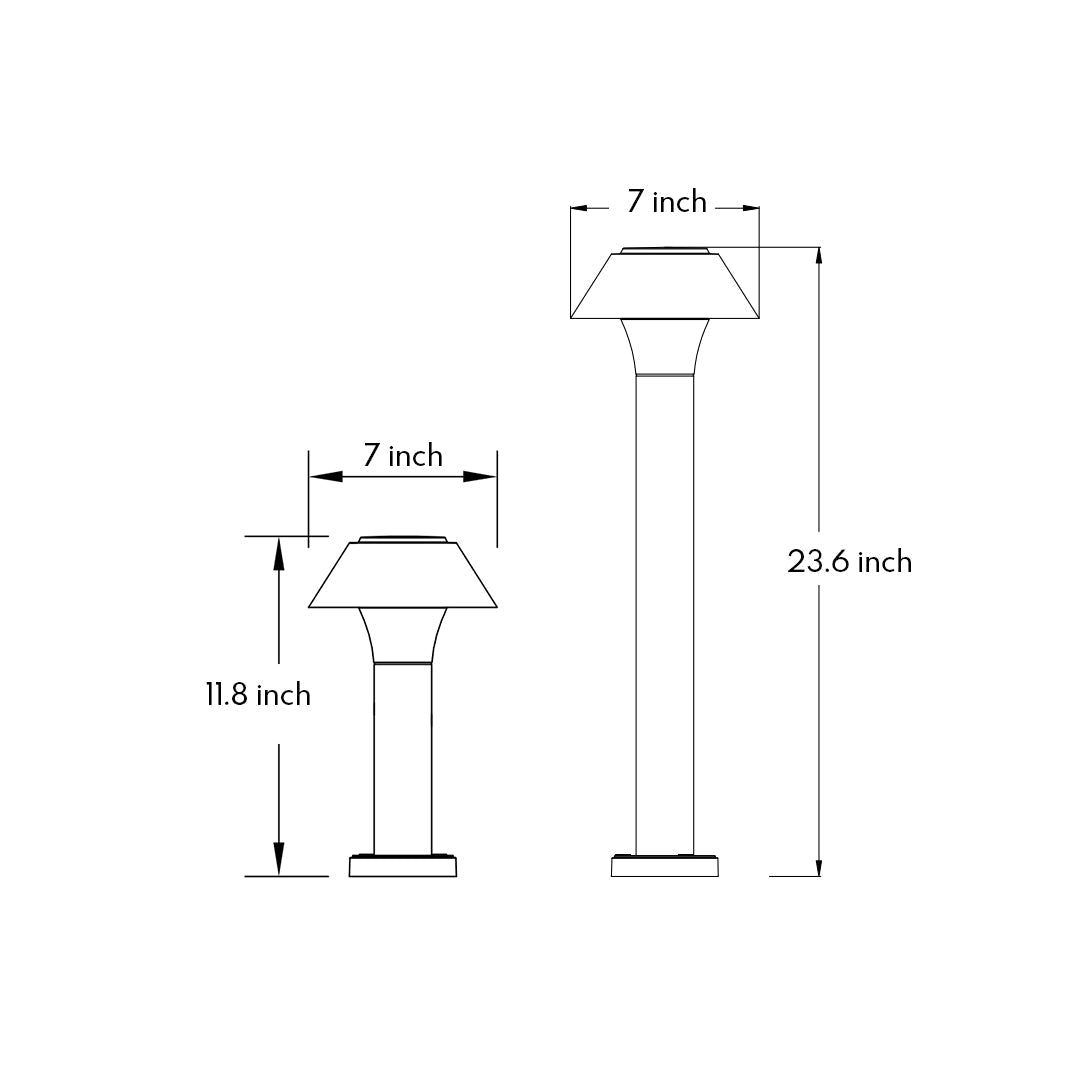 Kar LED Residential Minimalist Outdoor Bollard Lights