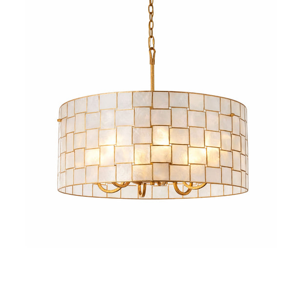 Capiz Shell Drum Chandelier