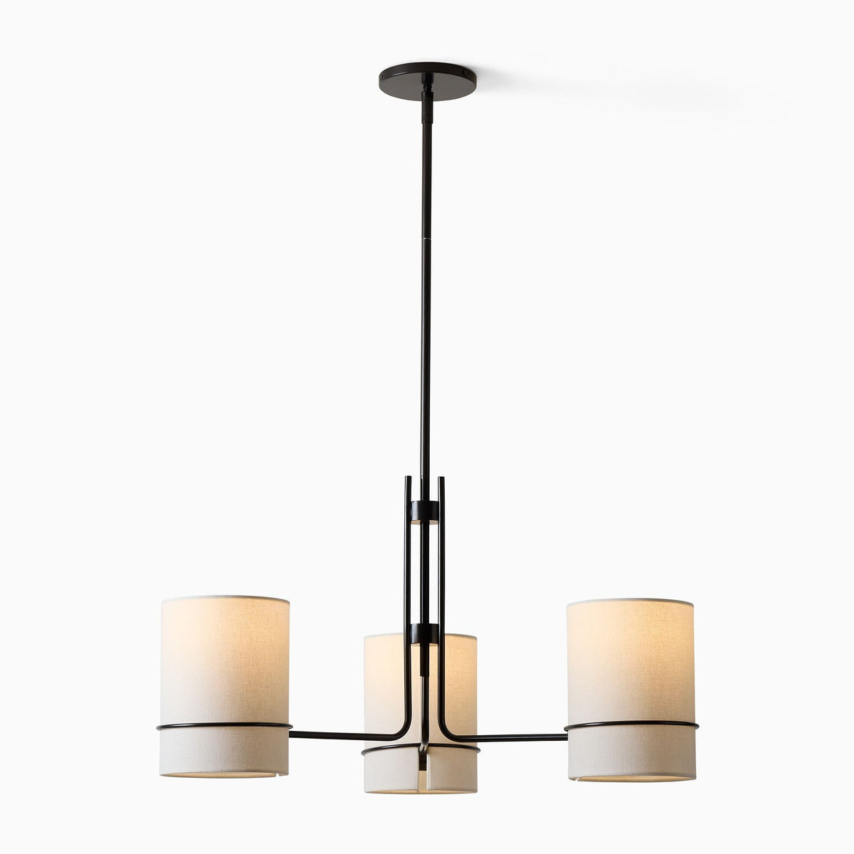 Eurvinel Nordic Art Brass Fabric Chandelier