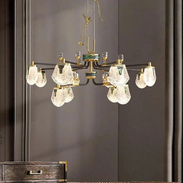 Luxury Art Deco Pendant Light - 8/12 Light