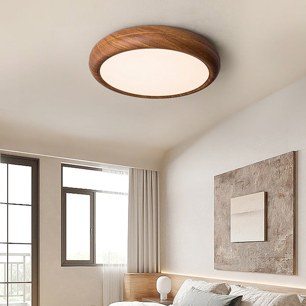Simple Wood LED Round Ceiling Light
