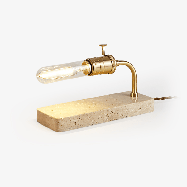 Travertine Vintage Tube Table Lamp