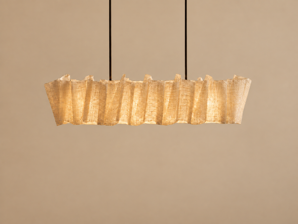 The Sora Linear Chandelier | Handwoven Abaca | CLND018