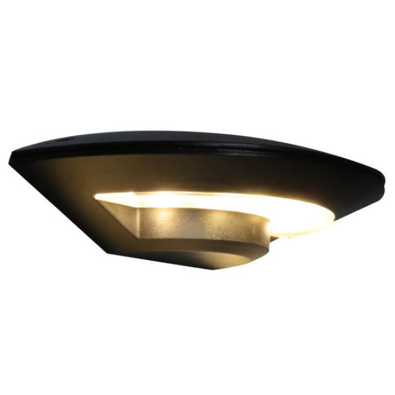 Ray Wall Lamp Flying Saucer, Metal LED, Black, Outdoor