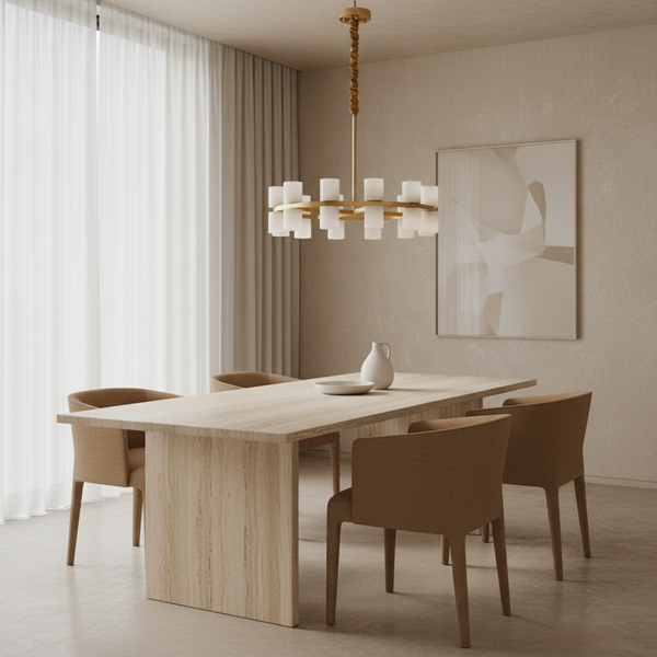 Alabaster Cylinder Chandelier | CLNH01440