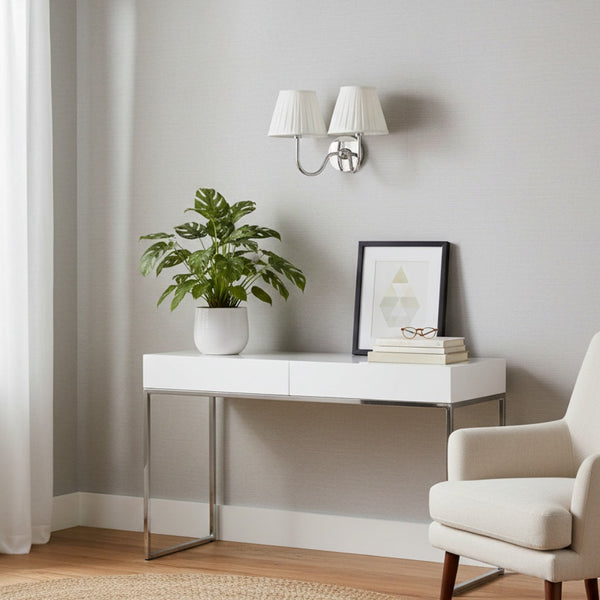 Auruina Brass Linen Wall Lamp