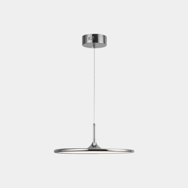 Flying Saucer Pendant Light Italian Round LED, Chrome / Black