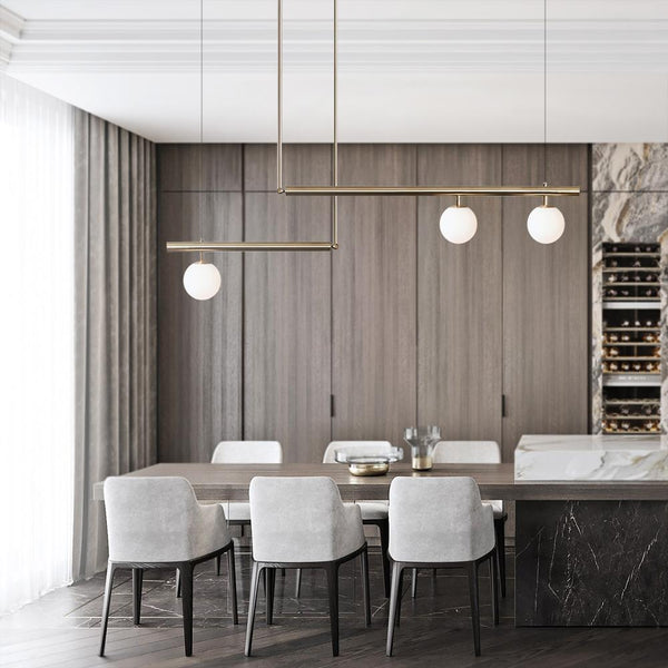 3-Light Linear Kitchen Chandelier