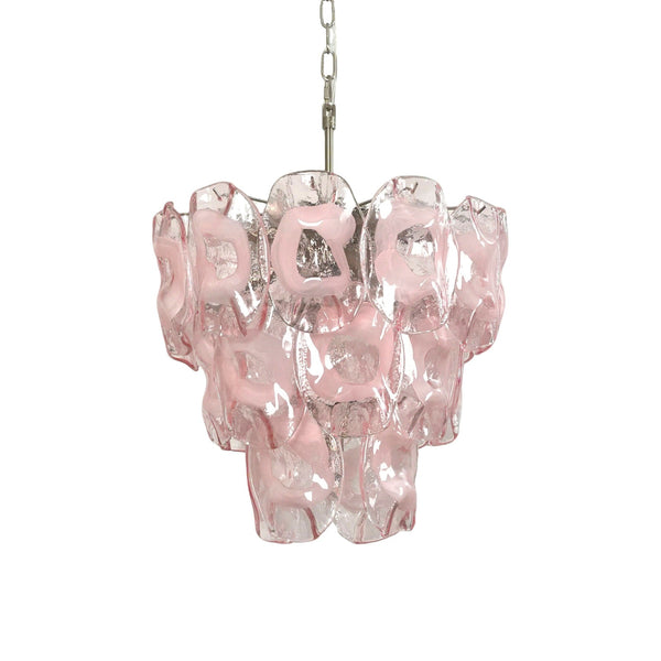 Fiorella Blush Petal Glass Chandelier