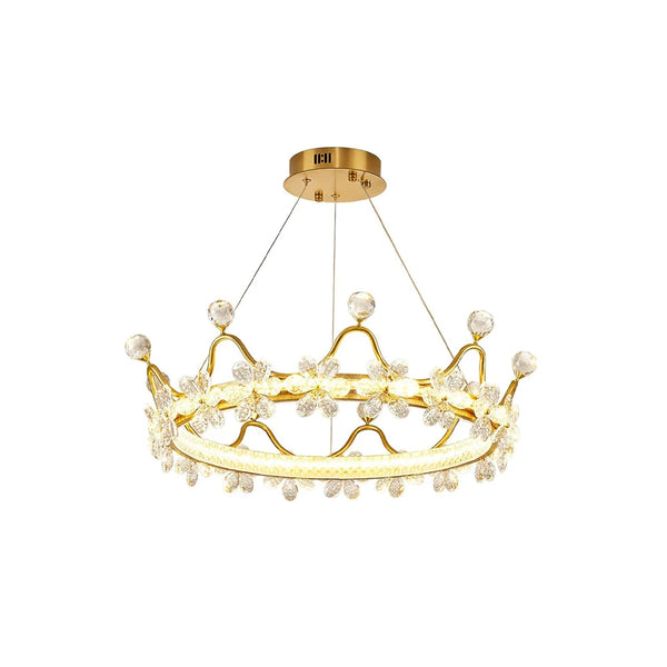 Golden Crown Garland Crystal Chandelier