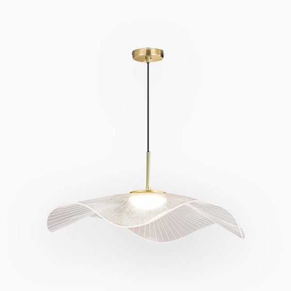 Pendant Light Elegant Lotus Leaf Straw Hat LED