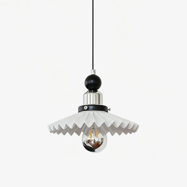 Pleated Petal Pendant Lamp