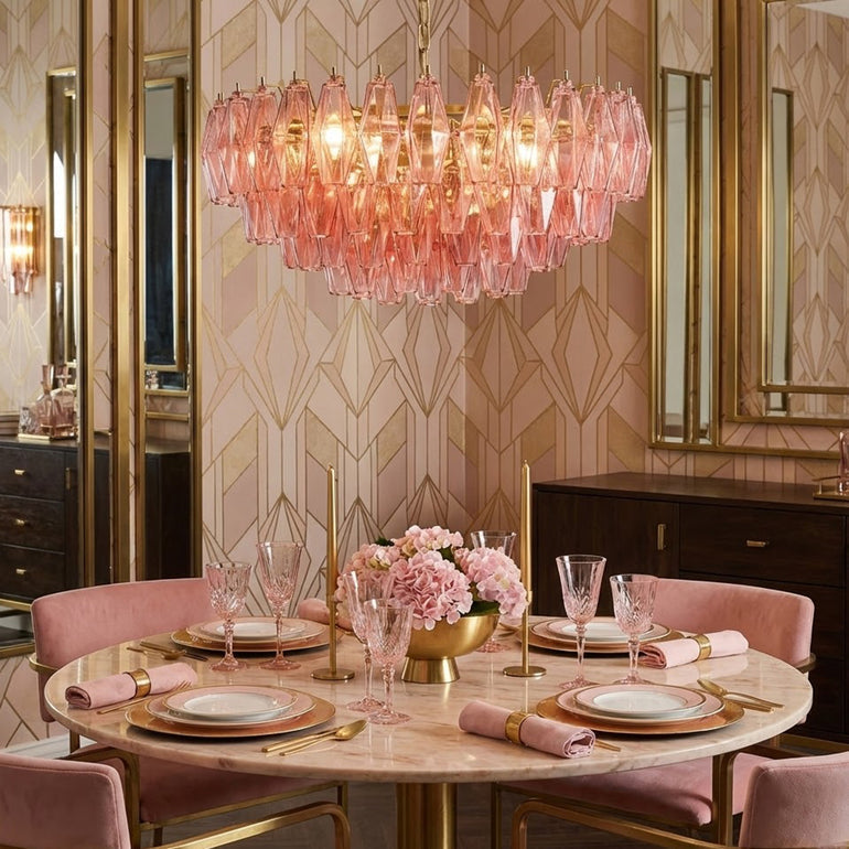 The Asteria Chandelier | Clear Glass & Brass Candlelight | CLND001