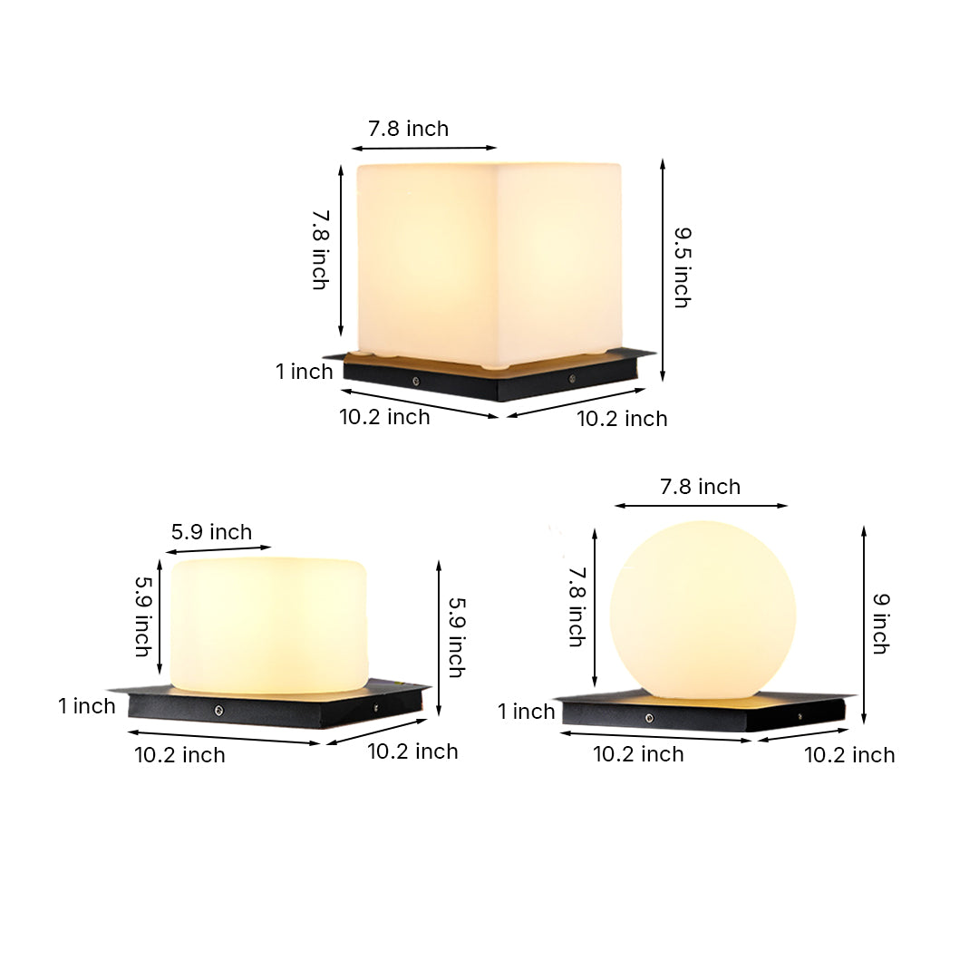 Feranena Lampshade Modern Steel Outdoor Pillar Lights