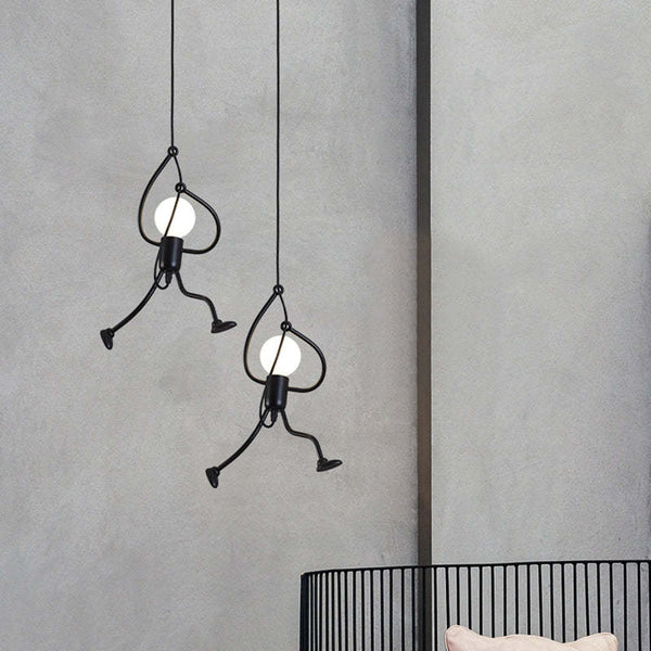 Modern Iron Man Pendant Light Dimmable for Dining Room