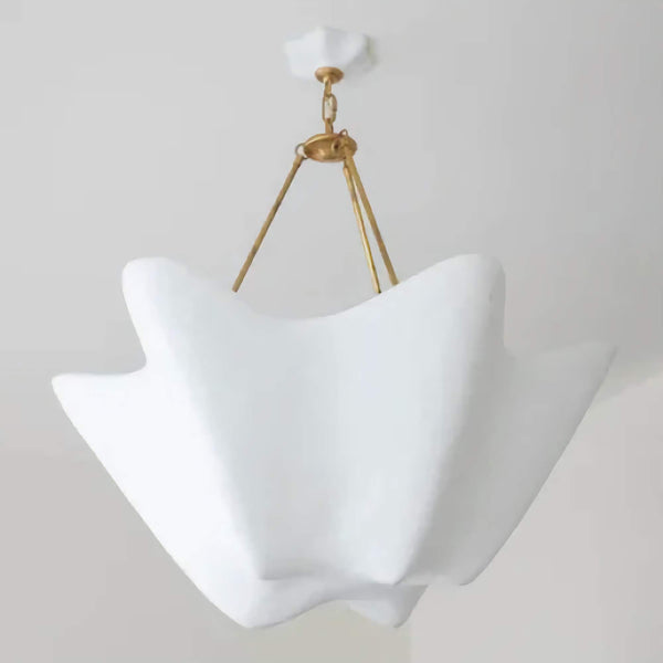Plaster Wave Pendant | Brass Chain | CLPLAST05