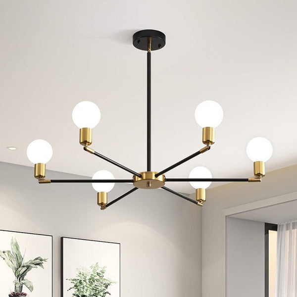 Modern Industrial 6-Light Iron Pendant Lamp