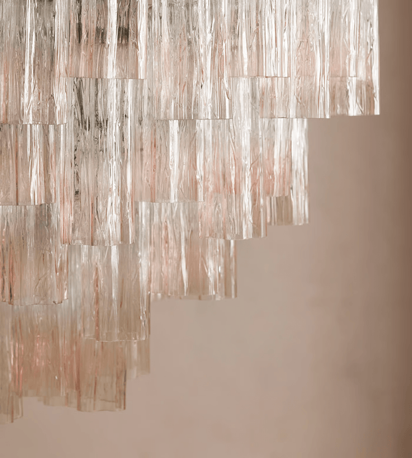 Celeira Chandelier Murano Glass Tiered Green