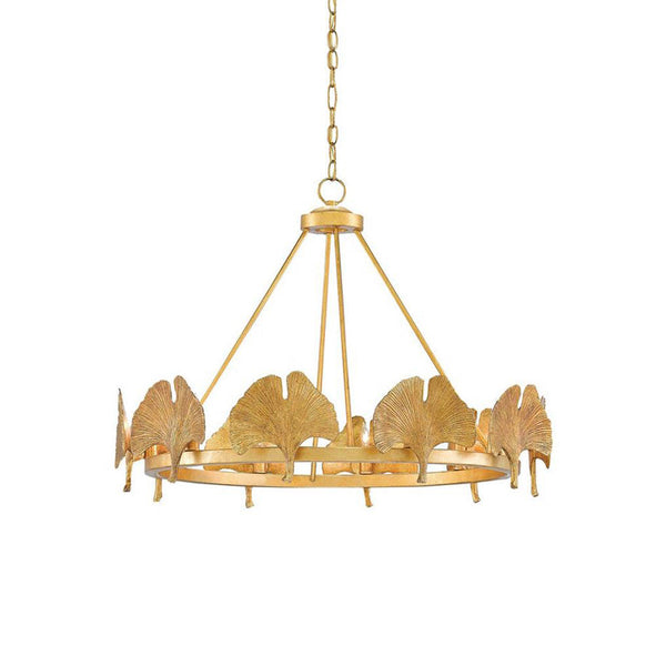 Cavinan Creativity Foil Ginkgo Leaf Gold Chandelier