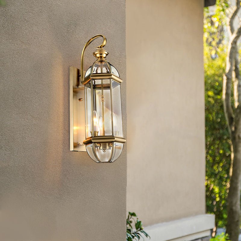Eirenelle Retro Creative European Copper Glass Outdoor Wall Lights