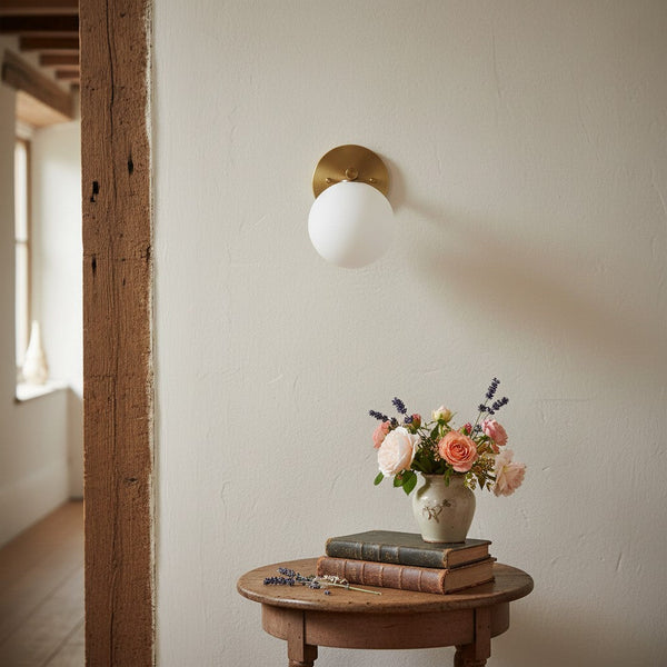 Pearl Glass Wall Sconce Modern Hallway