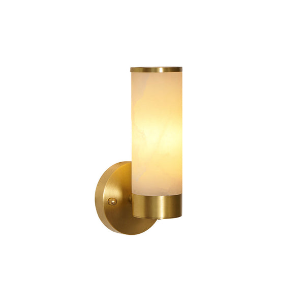 Olvynis Brass Alabaster Wall Lamp