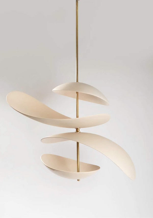 4-Blade Sculptural Plaster Chandelier | CLLEA24