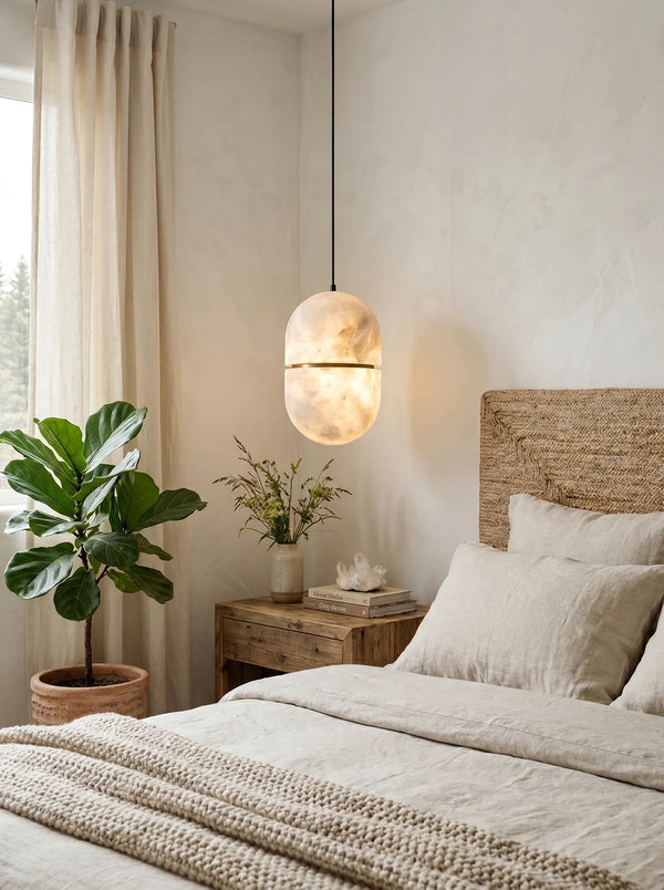 Capsule Alabaster Pendant Light