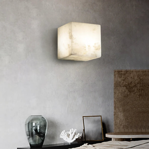 Modern Square Alabaster Wall Lamp