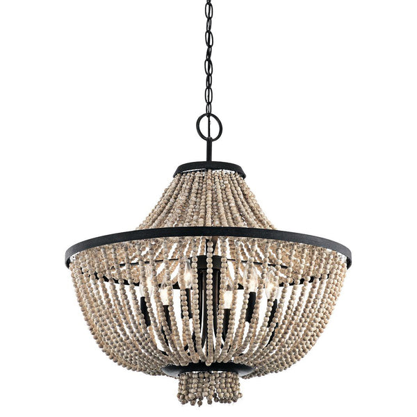 Vela Elegance Wooden Chandelier