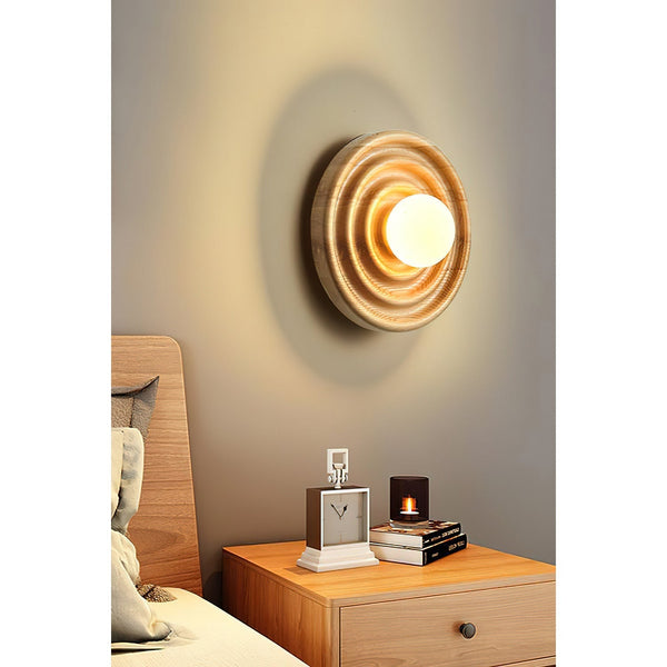 Ultalora Wood Glass Wall Lamp