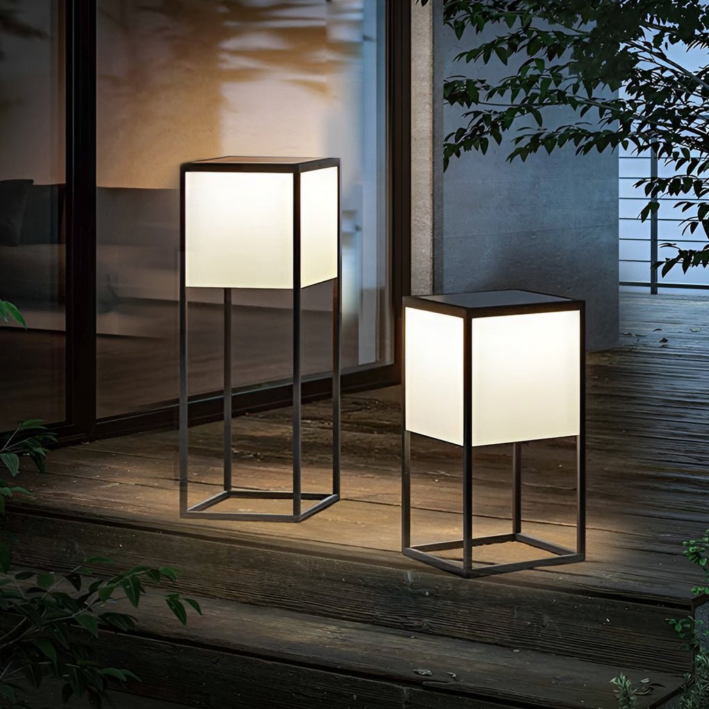 Orinoriella Square Lampshade Robust Steel Outdoor Post Light