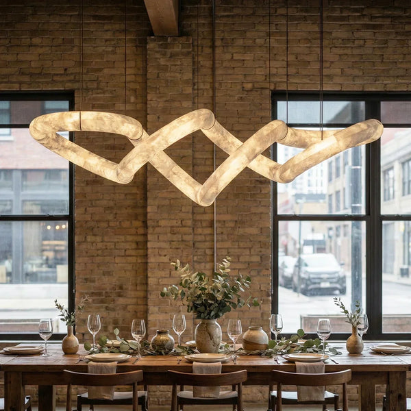 Alabaster Loop Chandelier