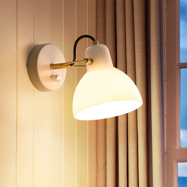 Modern Glass Wall Light For Bed Room