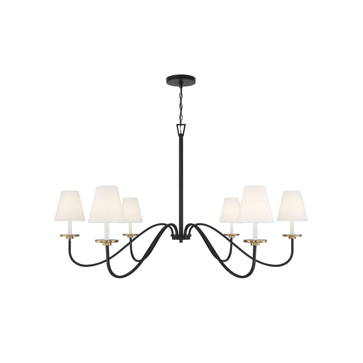 Flux Vintage Industrial Brass Fabric Chandelier