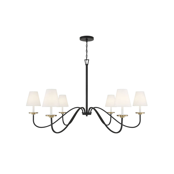 Flux Vintage Industrial Brass Fabric Chandelier