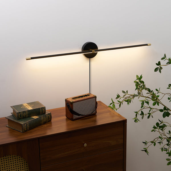 Minimalist Linear LED Plug-in Wall Lamp