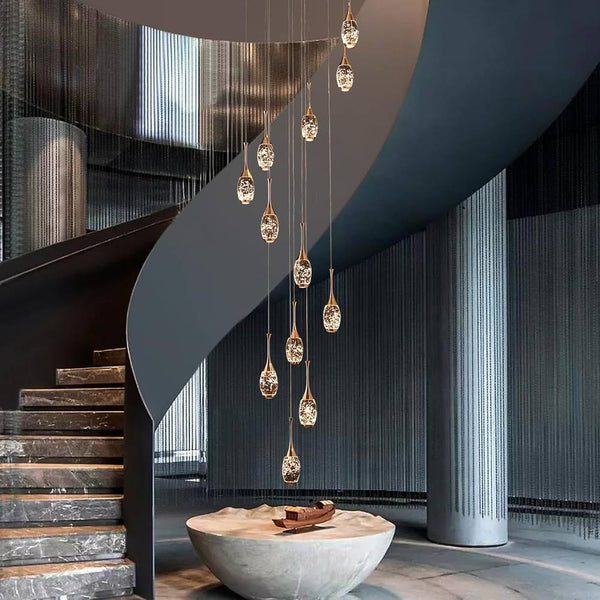 Setya Long Drop Crystal Chandelier