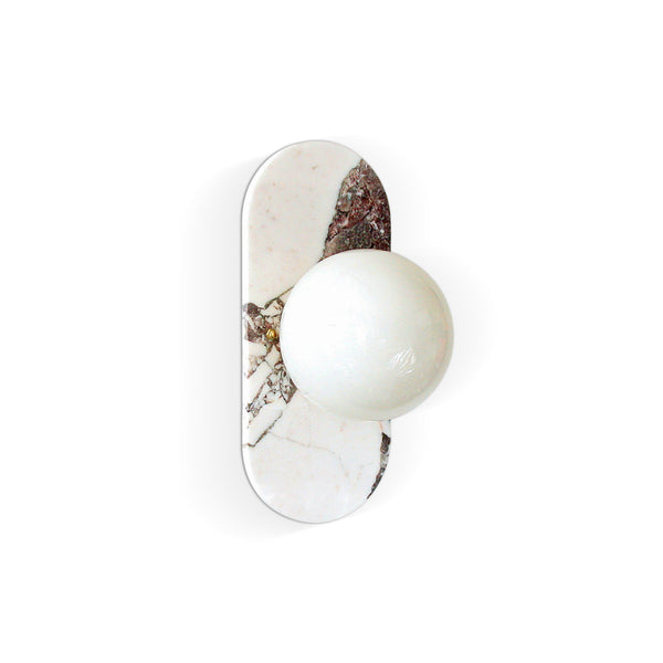 Evenara Oval Marble Glass Wall Lamp