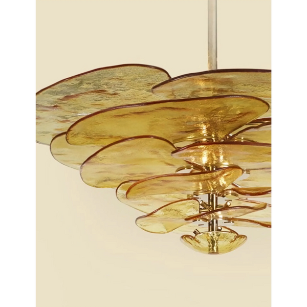 Amber Fiore Art Deco Glass Chandelier | CLZL896620A