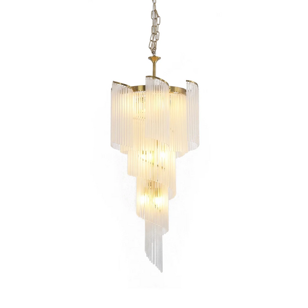 Ysoline Spiral Glass Rod Chandelier