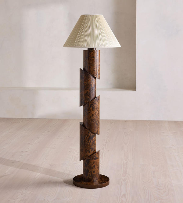 Burl Wood Floor Lamp | Abstract Figure | CLBURL160