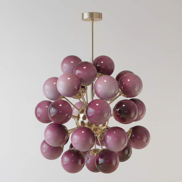 De Silva Chandelier | Cherry Glass | CLPT80CH