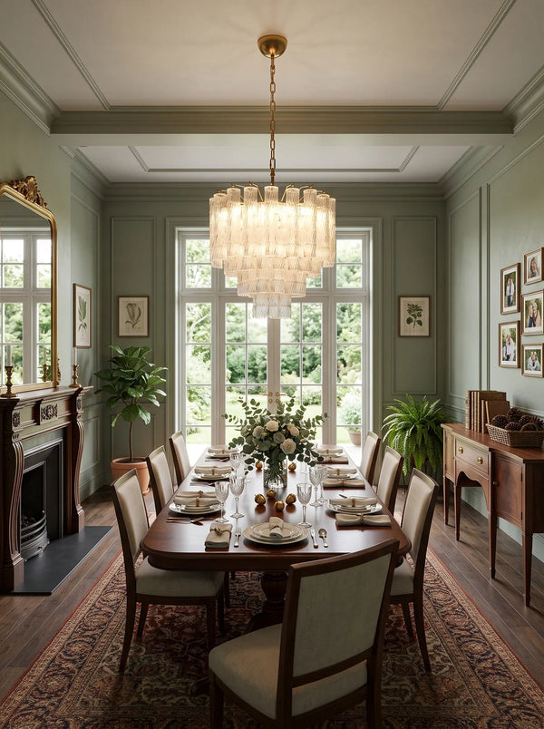 Solveig Clear Glass Tube Chandelier
